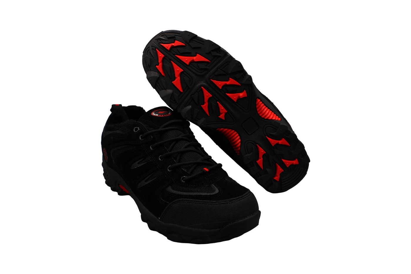 Planets 344 Winterschuh für Herren in Übergröße in Schwarz/Rot – Ansicht 5