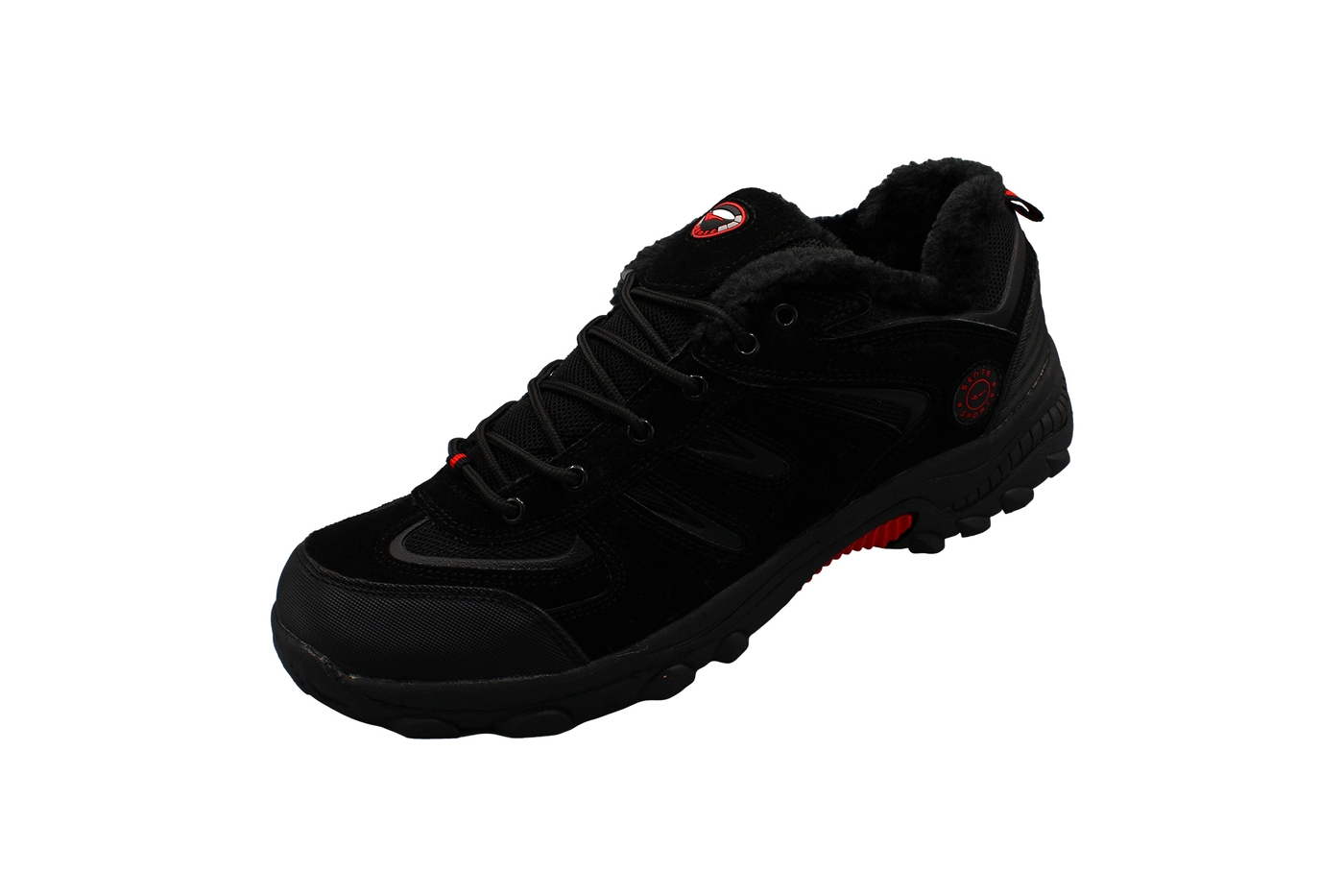 Planets 344 Winterschuh für Herren in Übergröße in Schwarz/Rot – Ansicht 1