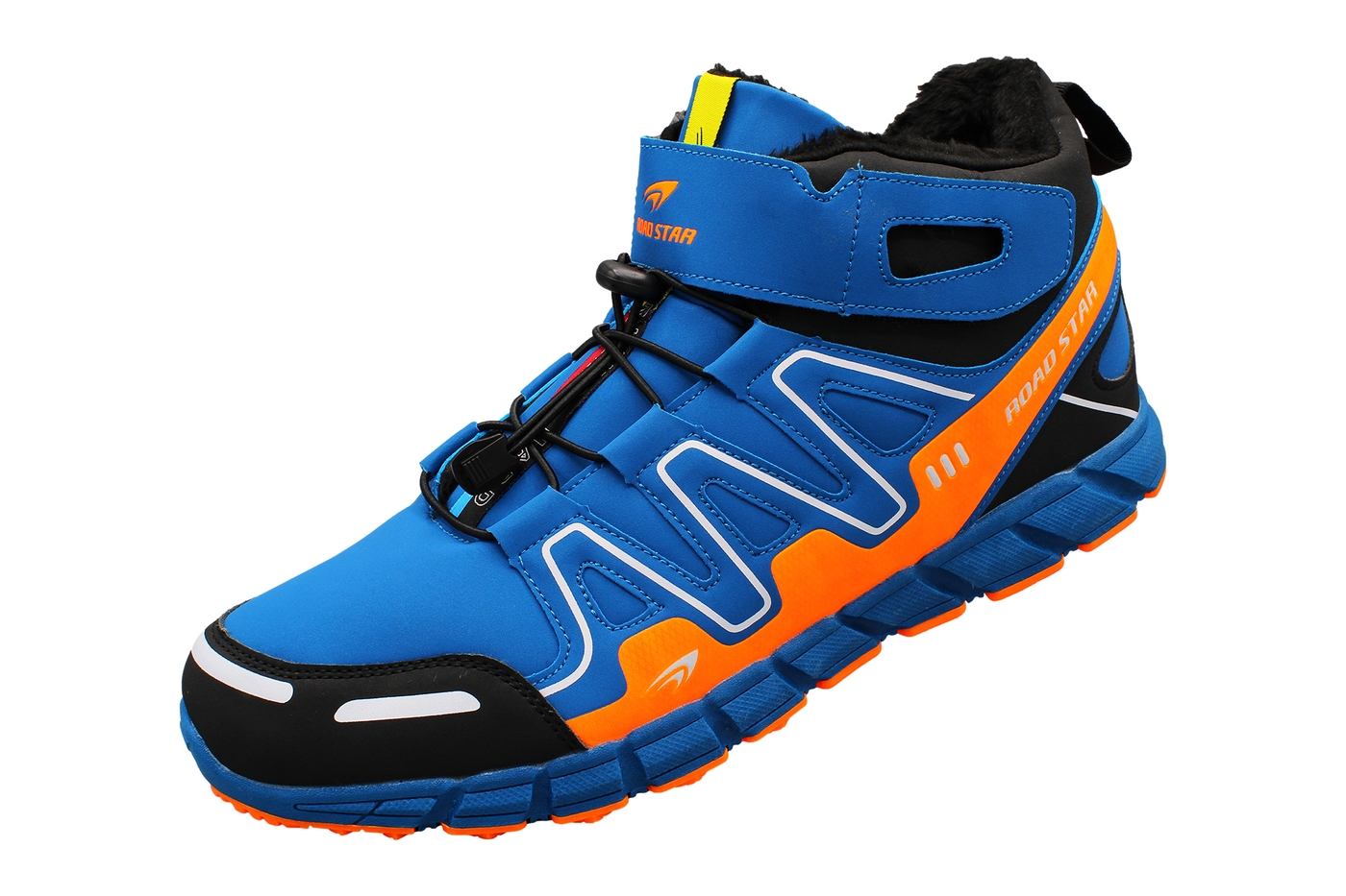 Planets 845 Winterschuh für Herren in Übergröße in Blau/Orange – Ansicht 1