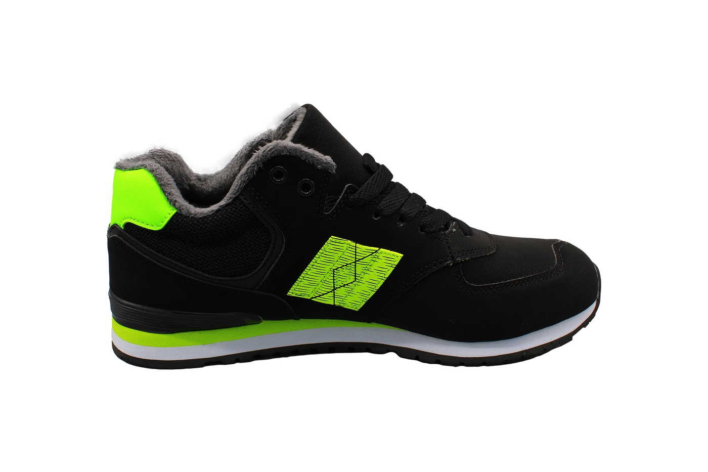 Planets 531 Wintersneaker für Herren in Schwarz/Grün – Ansicht 4