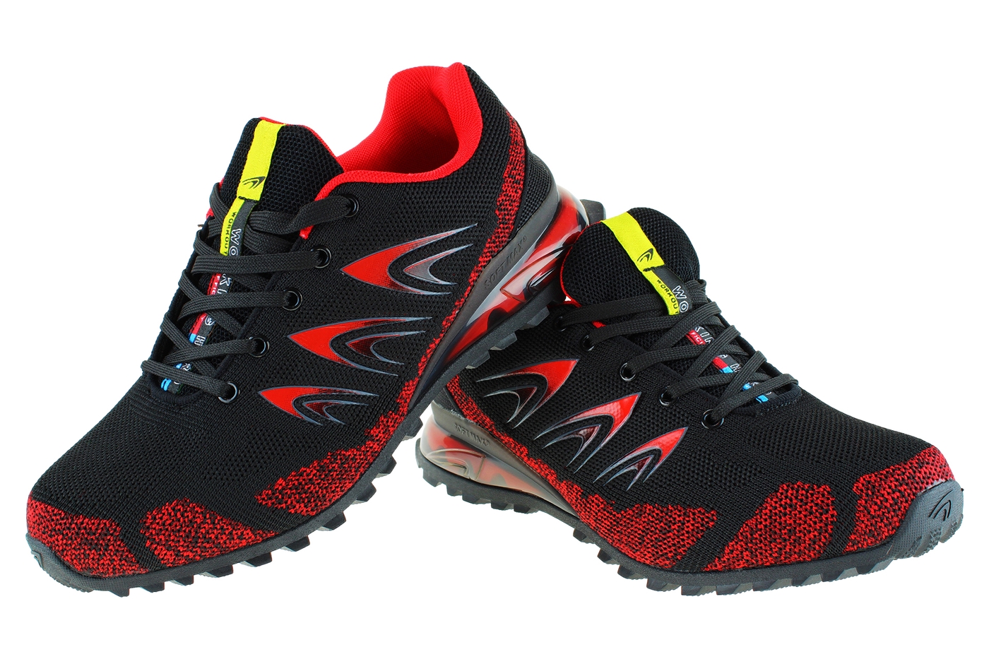 Planets 633 Sneaker für Damen & Herren in Schwarz/Rot – Ansicht 6