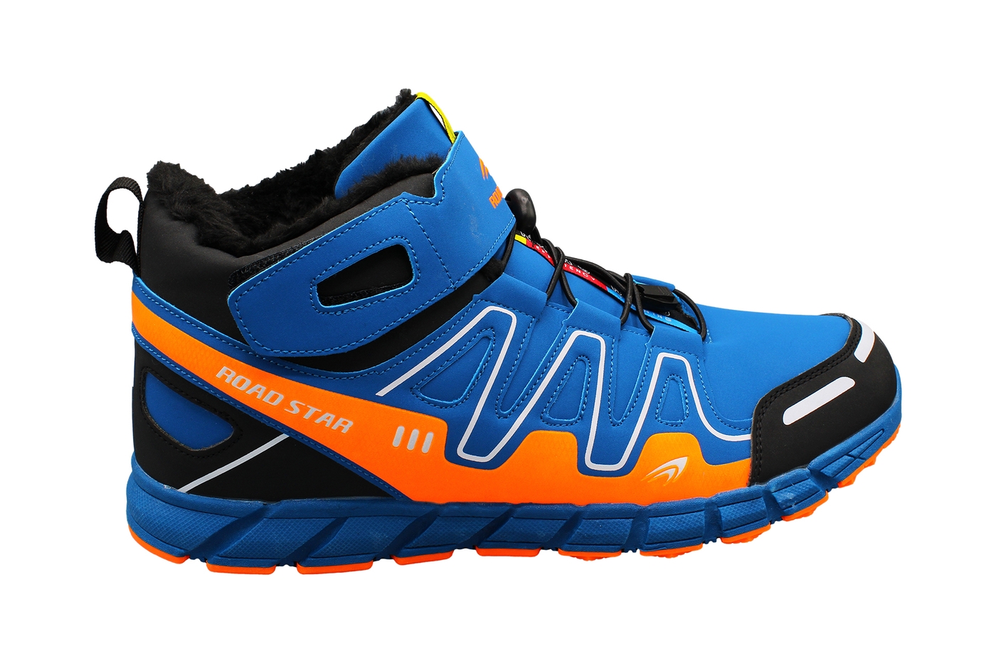 Planets 845 Winterschuh für Herren in Übergröße in Blau/Orange – Ansicht 3