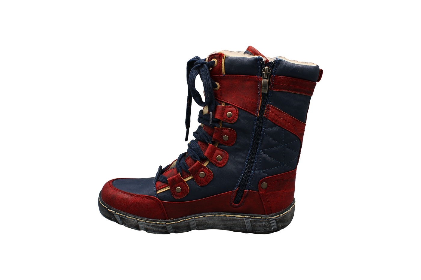 Planets 439 Winterstiefel für Damen in Blau/Rot – Ansicht 4