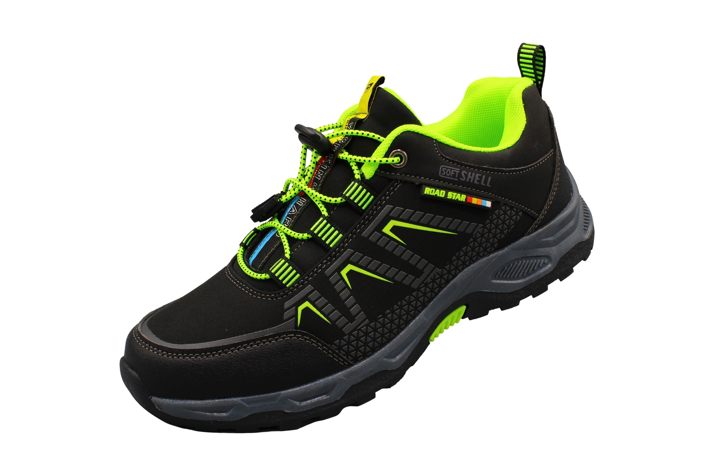 Planets 617 Trekking-Sneaker für Damen & Herren in Schwarz/Grün – Ansicht 1