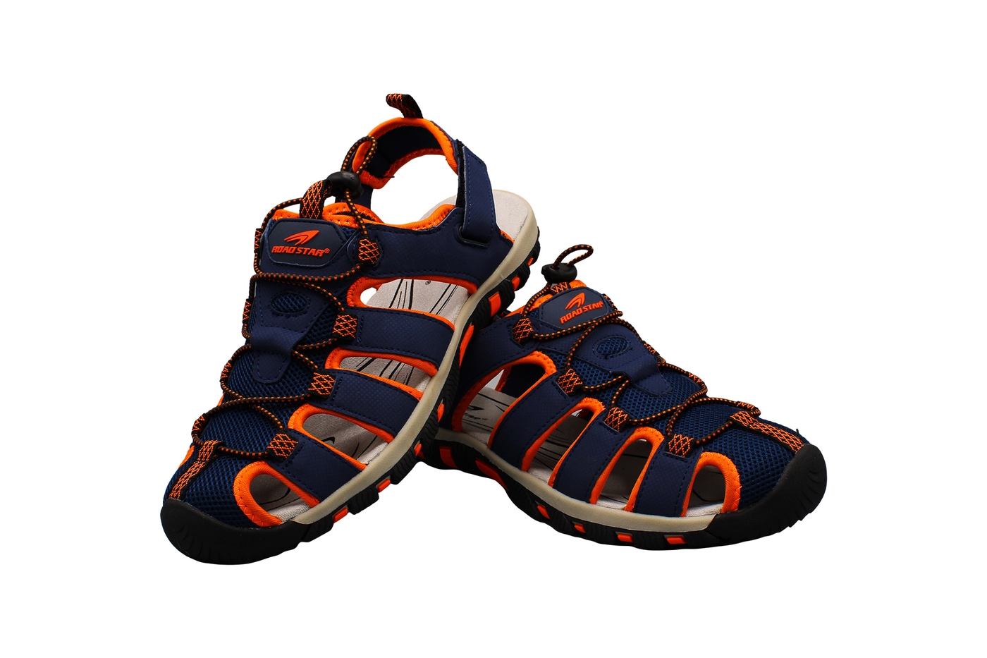 Planets 549 Sandalen für Herren in Blau/Orange – Ansicht 6