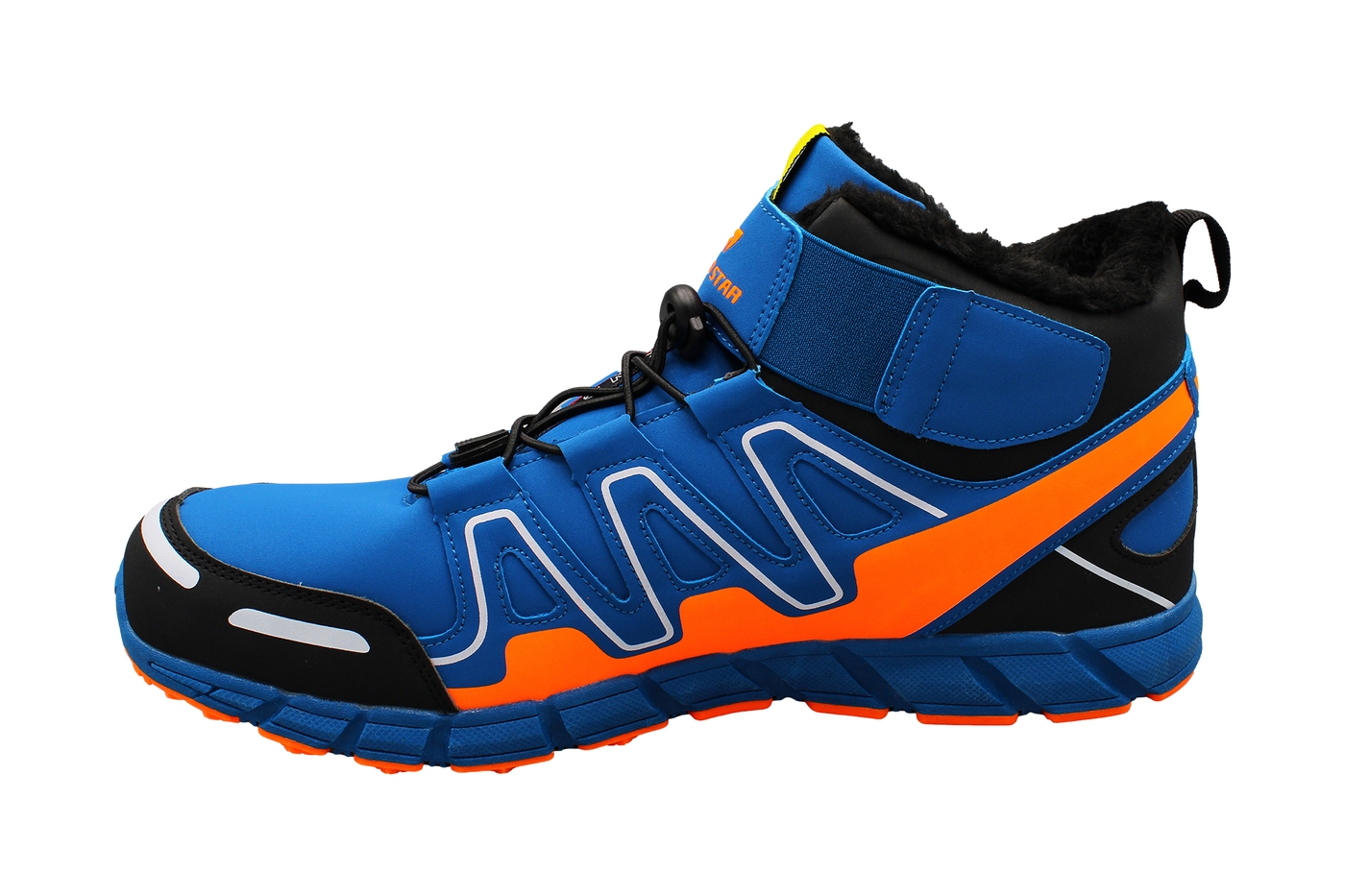 Planets 845 Winterschuh für Herren in Übergröße in Blau/Orange – Ansicht 4