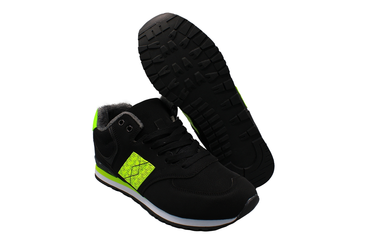 Planets 531 Wintersneaker für Herren in Schwarz/Grün – Ansicht 5