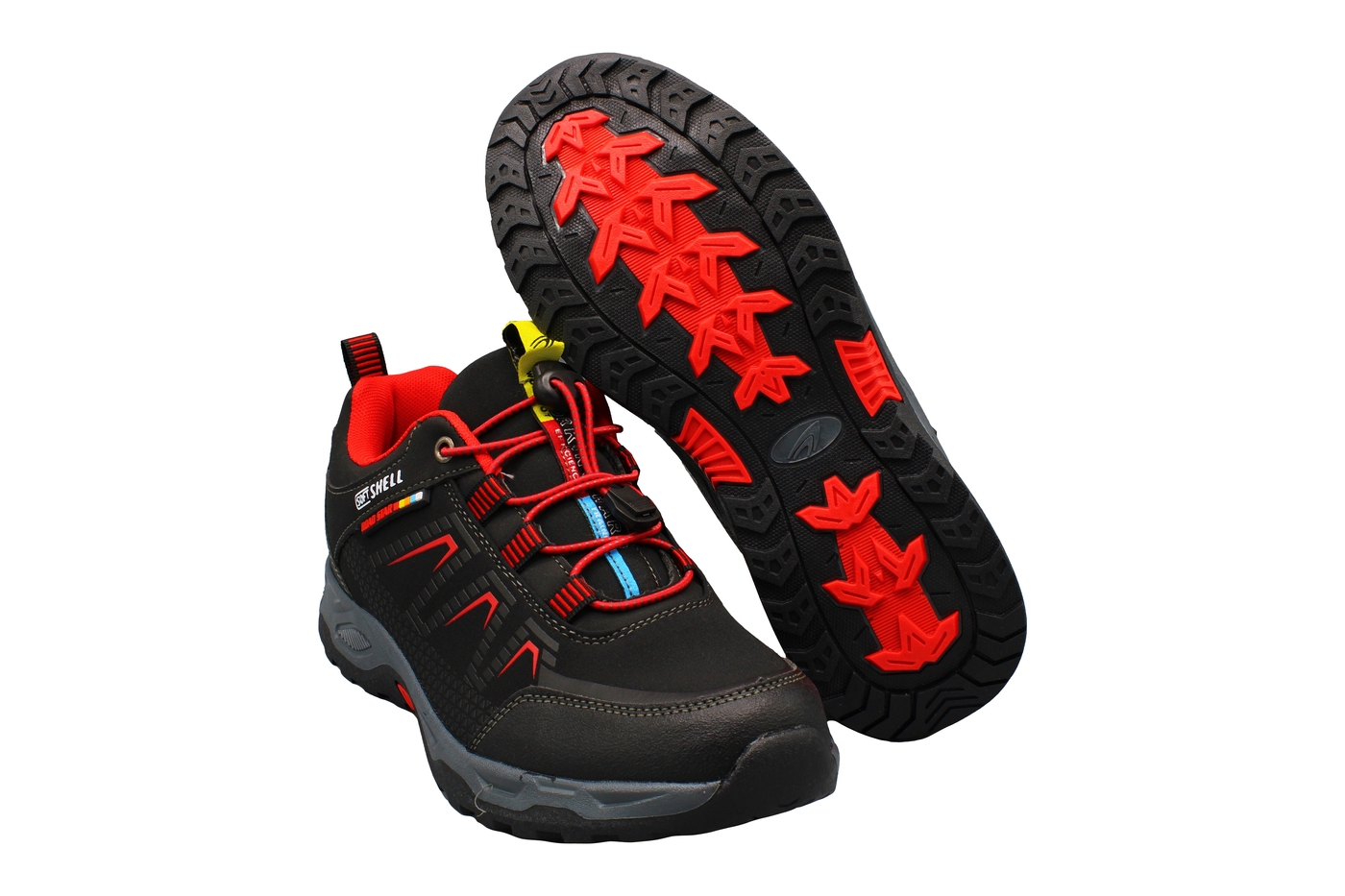 Planets 624 Trekking-Sneaker für Damen & Herren in Schwarz/Rot – Ansicht 5