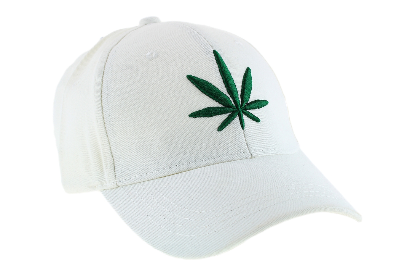 Planets Cap 013 Weed Basecap in Weiß – Ansicht 1