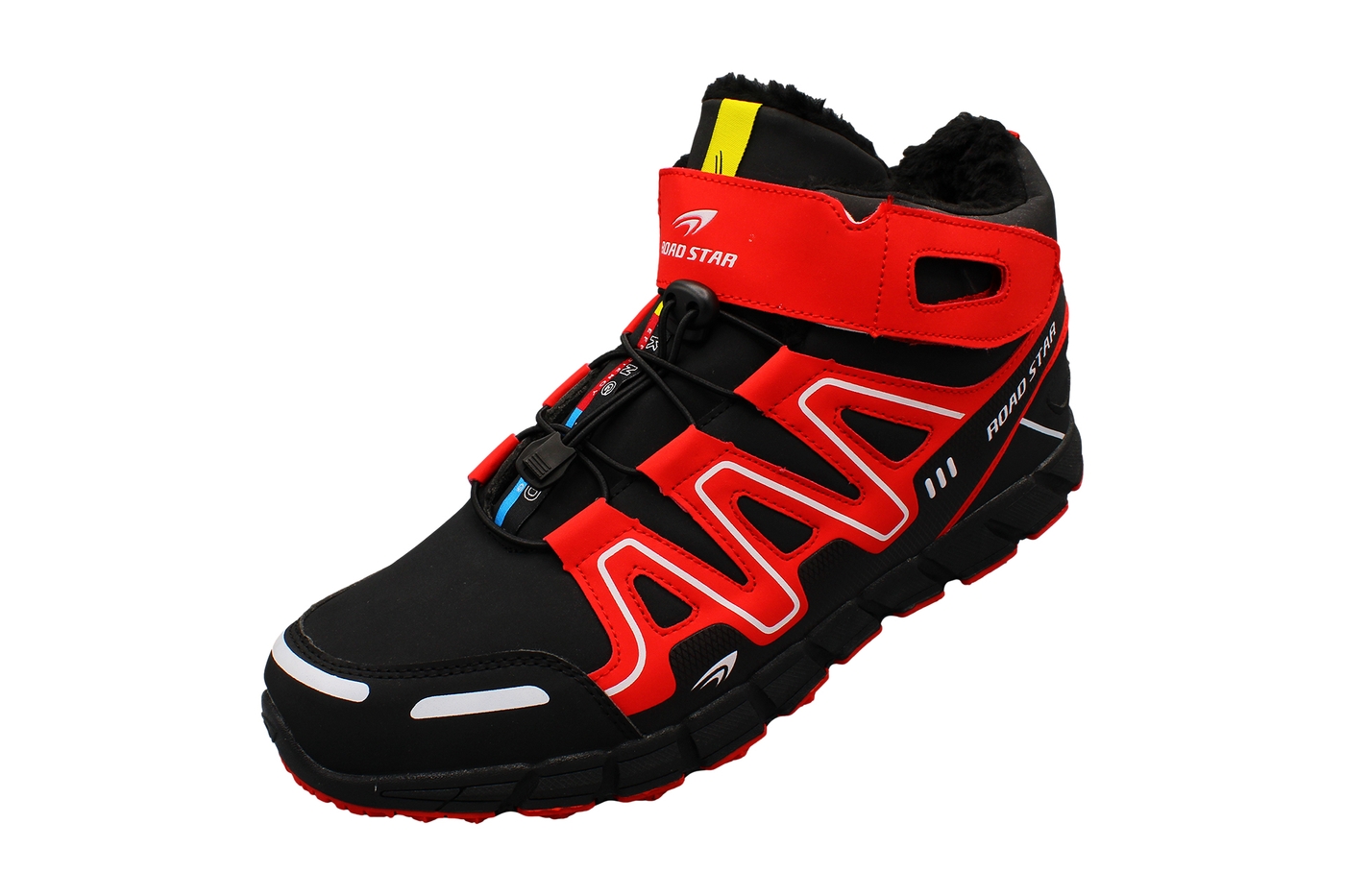 Planets 846 Winterschuh für Herren in Übergröße in Schwarz/Rot – Ansicht 1