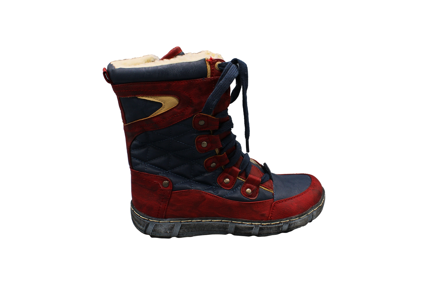 Planets 439 Winterstiefel für Damen in Blau/Rot – Ansicht 3