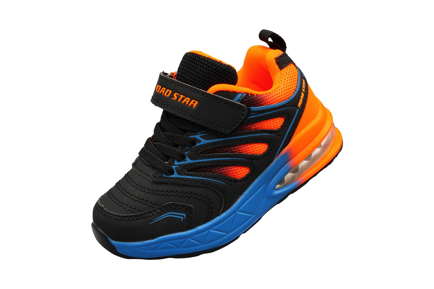 Schwarz/Orange/Blau