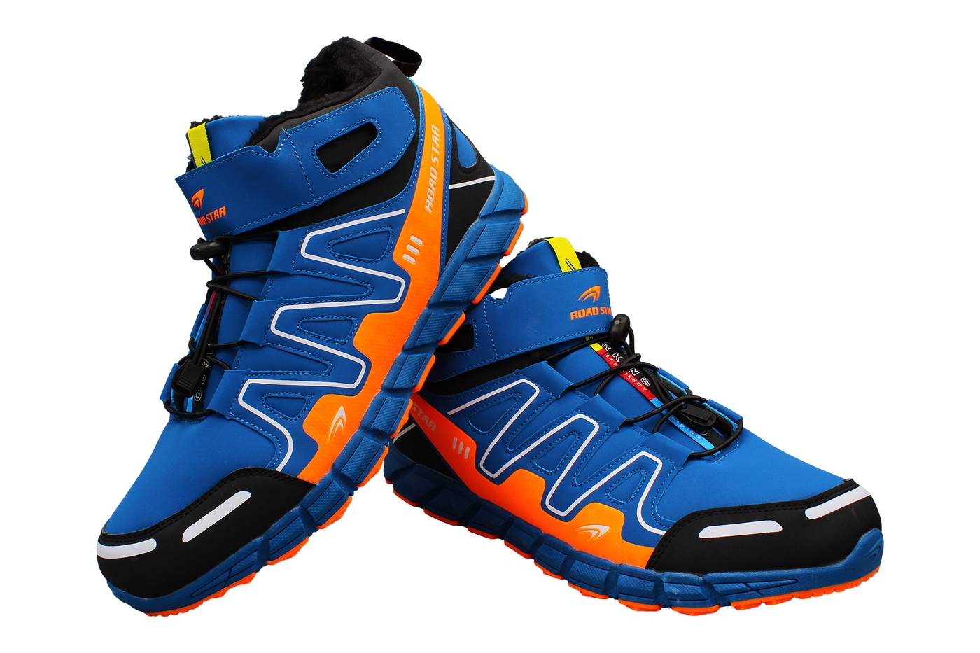 Planets 845 Winterschuh für Herren in Übergröße in Blau/Orange – Ansicht 6