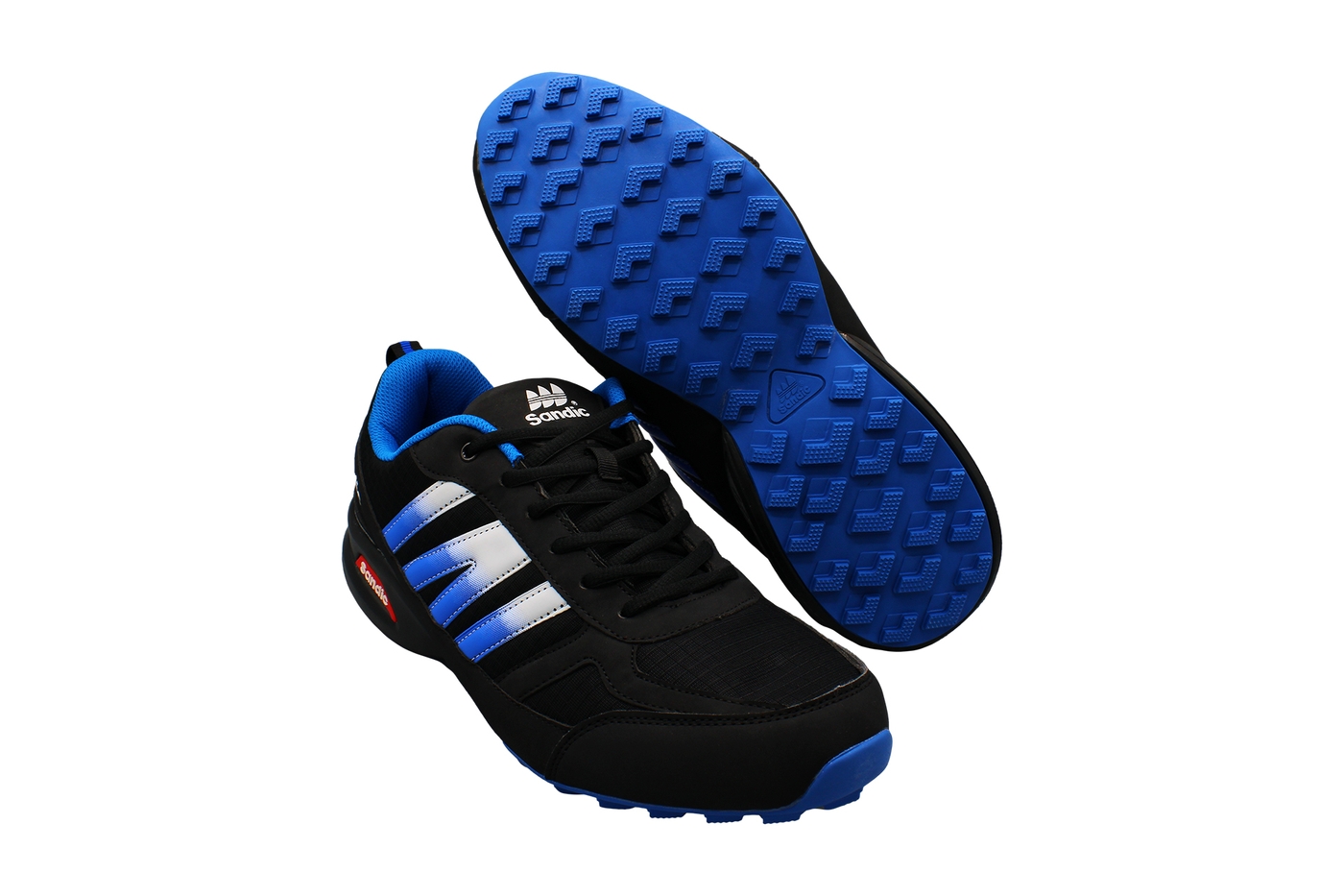 Planets 542 Sneaker für Herren in Übergröße in Schwarz/Blau – Ansicht 5