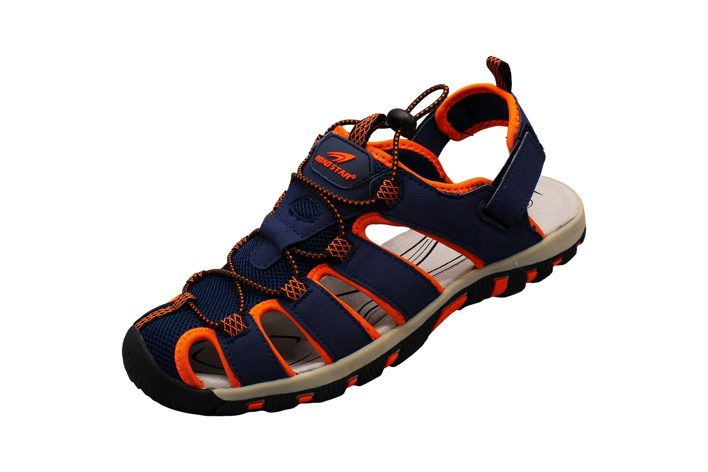 Planets 549 Sandalen für Herren in Blau/Orange – Ansicht 1