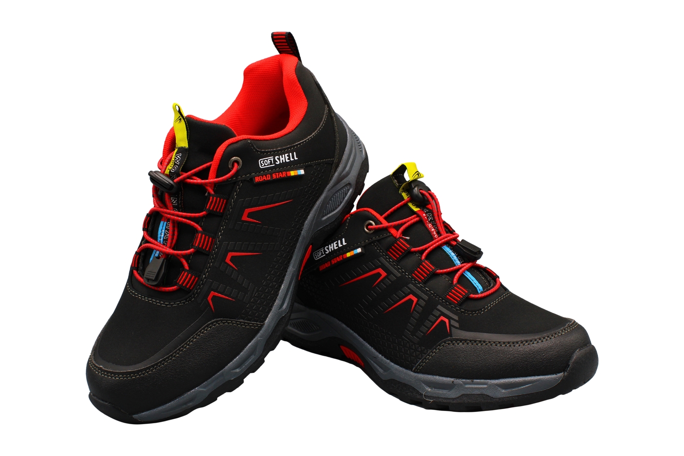 Planets 624 Trekking-Sneaker für Damen & Herren in Schwarz/Rot – Ansicht 6