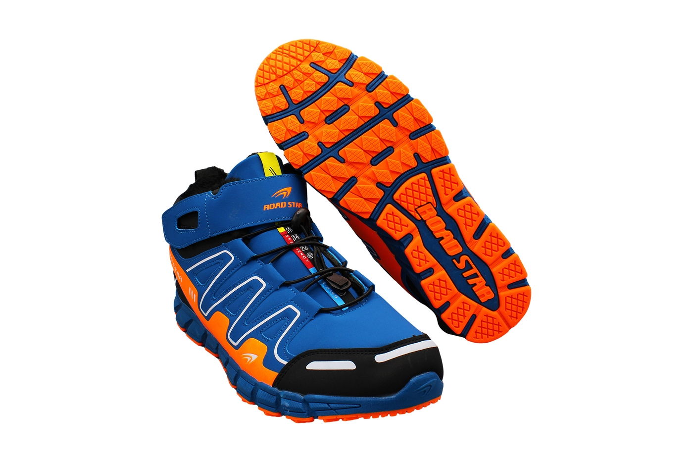Planets 845 Winterschuh für Herren in Übergröße in Blau/Orange – Ansicht 5