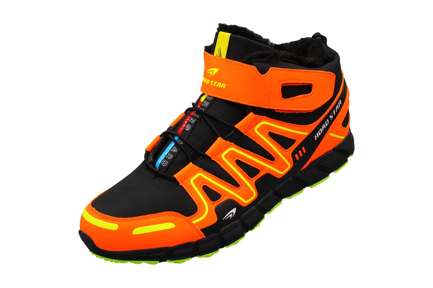 Planets 033 Winterschuh für Herren in Übergröße in Orange/Schwarz – Ansicht 2