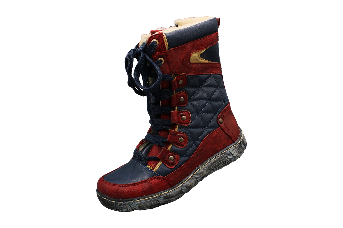 Planets 439 Winterstiefel für Damen in Blau/Rot – Ansicht 1