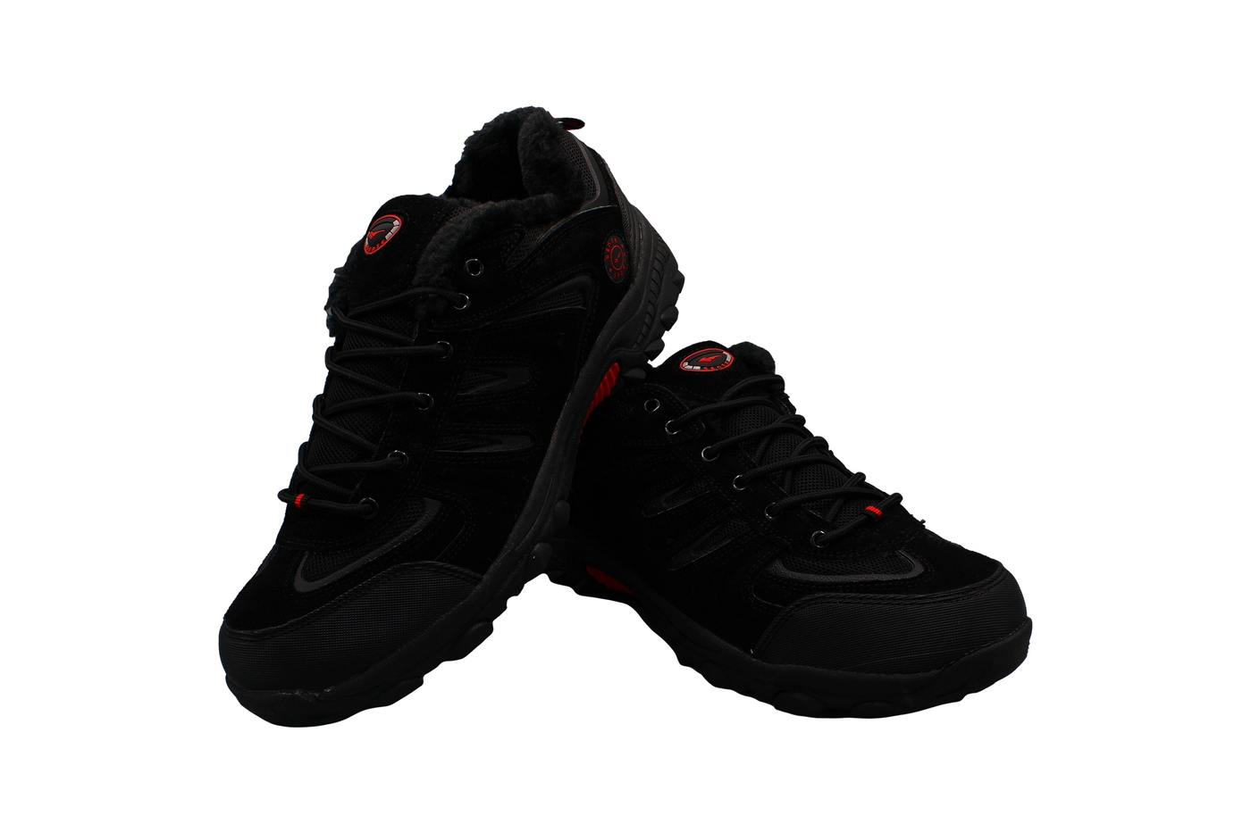 Planets 344 Winterschuh für Herren in Übergröße in Schwarz/Rot – Ansicht 6