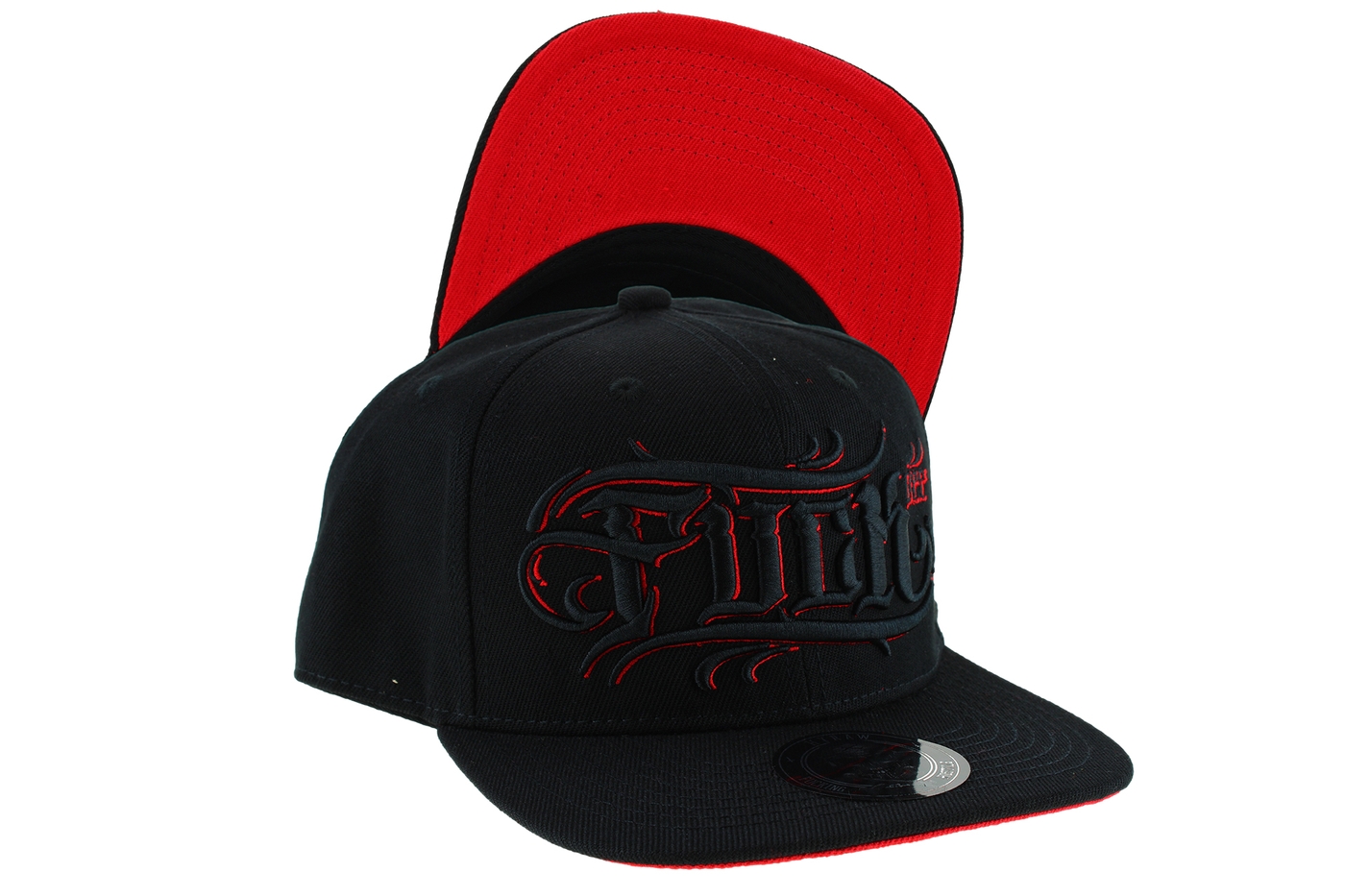 Hyraw Fuck Red Basecap in Schwarz – Ansicht 1