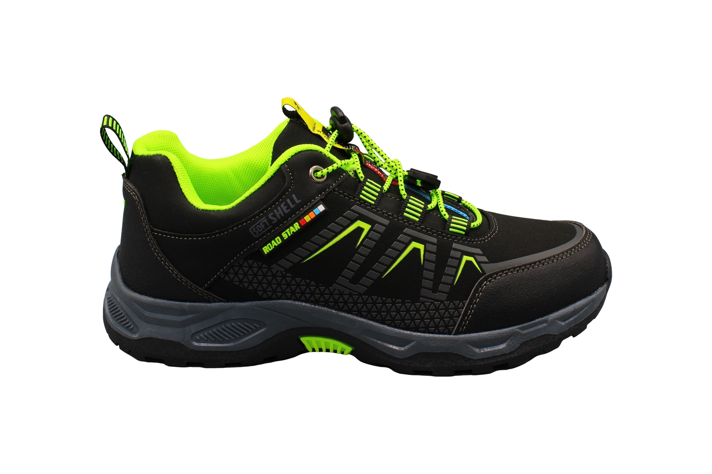 Planets 617 Trekking-Sneaker für Damen & Herren in Schwarz/Grün – Ansicht 3