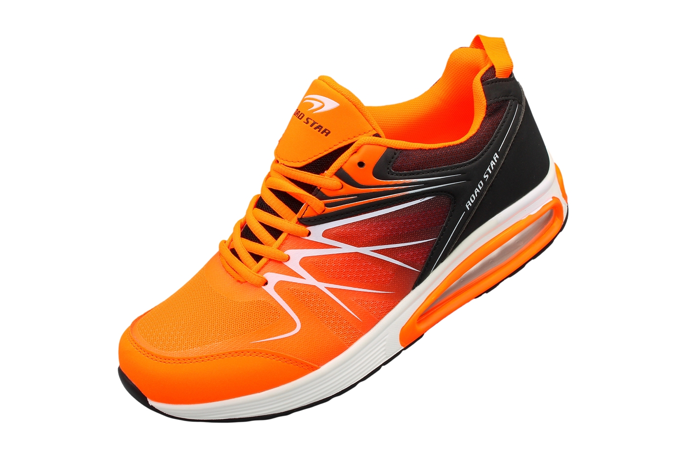 Planets 067 Sneaker für Damen & Herren in Übergröße in Orange/Schwarz – Ansicht 1