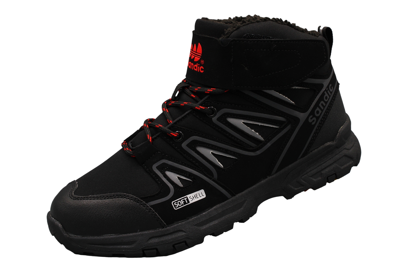 Planets 973 Winterschuh für Damen & Herren in Schwarz/Rot – Ansicht 1