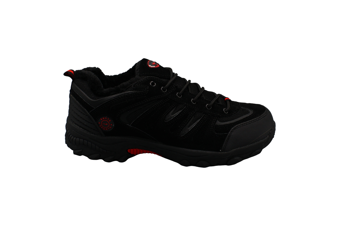Planets 344 Winterschuh für Herren in Übergröße in Schwarz/Rot – Ansicht 3
