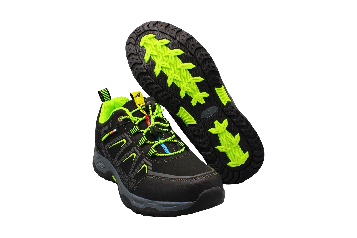 Planets 617 Trekking-Sneaker für Damen & Herren in Schwarz/Grün – Ansicht 5